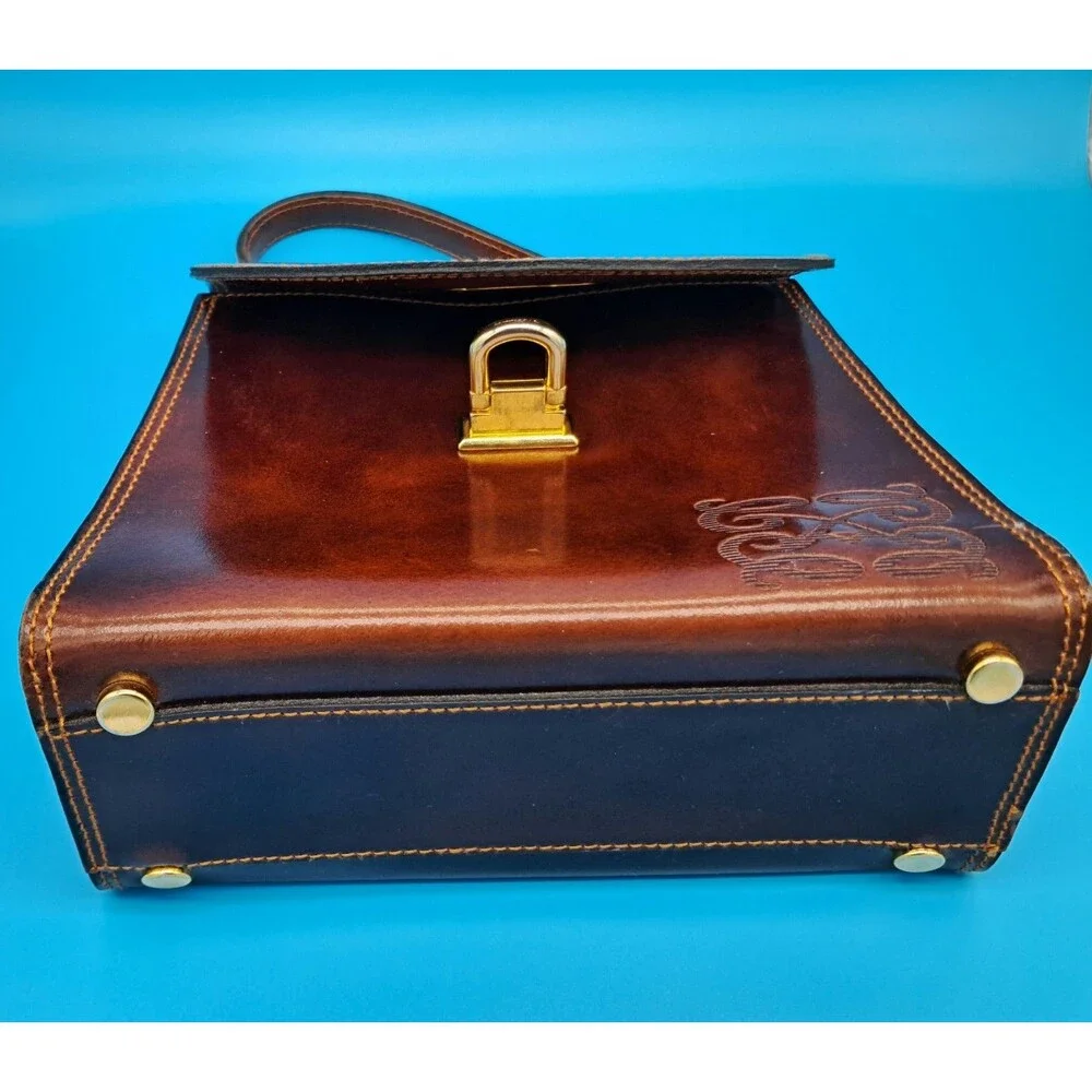 ✨ 70’S VINTAGE LUXURY  MINI PURSE GENUINE LEATHER RARE STYLE✨